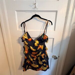 Song of Style Navy Fruit Print Camisole